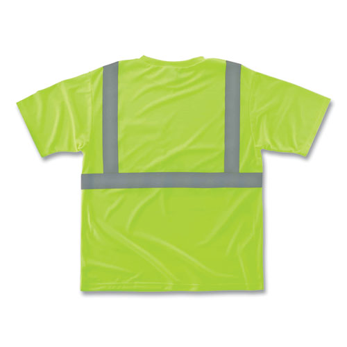 Image of ergodyne® 21506 GloWear 8289 Class 2 Hi-Vis T-Shirt, Polyester, Lime, 2X-Large