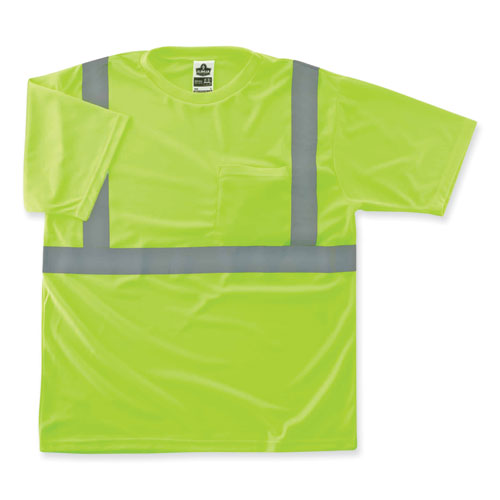 Image of ergodyne® 21503 GloWear 8289 Class 2 Hi-Vis T-Shirt, Polyester, Lime, Medium