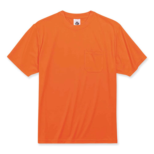 Image of ergodyne® 21563 GloWear 8089 Non-Certified Hi-Vis T-Shirt, Polyester, Medium, Orange