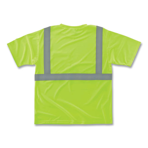 Image of ergodyne® 21502 GloWear 8289 Class 2 Hi-Vis T-Shirt, Polyester, Lime, Small
