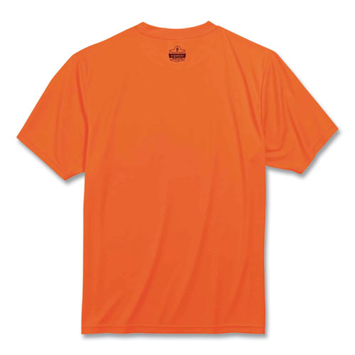 Image of ergodyne® 21564 GloWear 8089 Non-Certified Hi-Vis T-Shirt, Polyester, Large, Orange