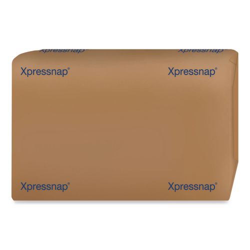Image of Tork® DX906E Xpressnap Interfold Dispenser Napkins, 1-Ply, Bag-Pack, 13 x 8.5, Natural, 500/Pack, 12 Packs/Carton