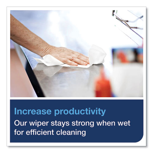 Image of Tork® 192136 Heavy-Duty Paper Wiper 1/4 Fold, 1-Ply, 12.5 x 13, White, 56/Pack, 16 Packs/Carton