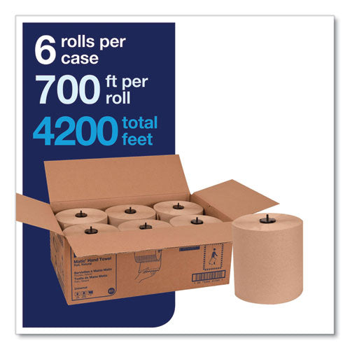 Image of Tork® 290088 Matic Hardwound Roll Towel, 1-Ply, 7.7" x 700 ft, Natural, 857/Roll, 6 Rolls/Carton