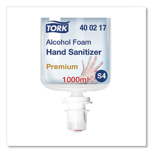 Image of Tork® 400217 Premium Alcohol Foam Hand Sanitizer, 1 L Bottle, Unscented, 6/carton