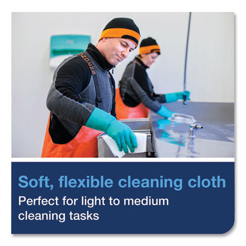 Image of Tork® 520681 Industrial Cleaning Cloths, 1-Ply, 16.34 x 14, Gray, 120 Wipes/Pack, 4 Packs/Carton