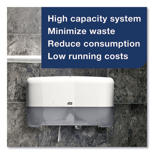 Image of Tork® 12024402 Advanced Mini-Jumbo Roll Bath Tissue, Septic Safe, 2-Ply, 3.48" x 751 ft, White, 12 Rolls/Carton