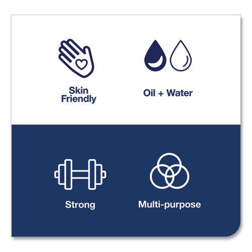 Image of Tork® 13244101 Industrial Paper Wiper, 4-Ply, 11 x 15.75, Unscented, Blue, 375 Wipes/Roll, 2 Rolls/Carton