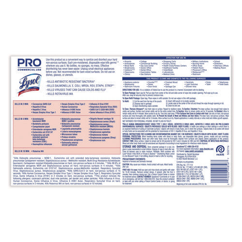 Image of LYSOL® Brand 19200-99856 Professional Disinfecting Wipe Bucket, 1-Ply, 6 x 8, Lemon and Lime Blossom, White, 800 Wipes/Bucket, 2 Buckets/Carton