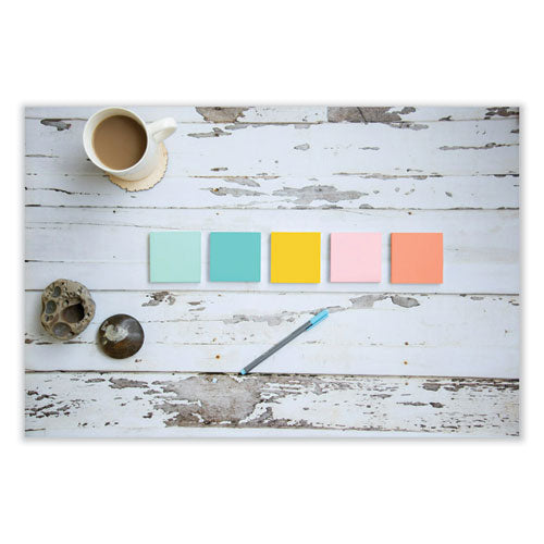 Image of Post-it® Dispenser Notes R330-AP Original Pop-up Refill, 3" x 3", Beachside Cafe Collection Colors, 100 Sheets/Pad, 6 Pads/Pack