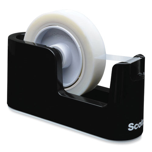 Image of Scotch® C-24 Heavy Duty Weighted Desktop Tape Dispenser with One Roll of Tape, 3" Core, ABS, Black