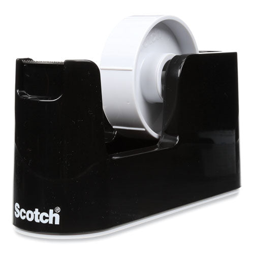 Image of Scotch® C-24 Heavy Duty Weighted Desktop Tape Dispenser with One Roll of Tape, 3" Core, ABS, Black