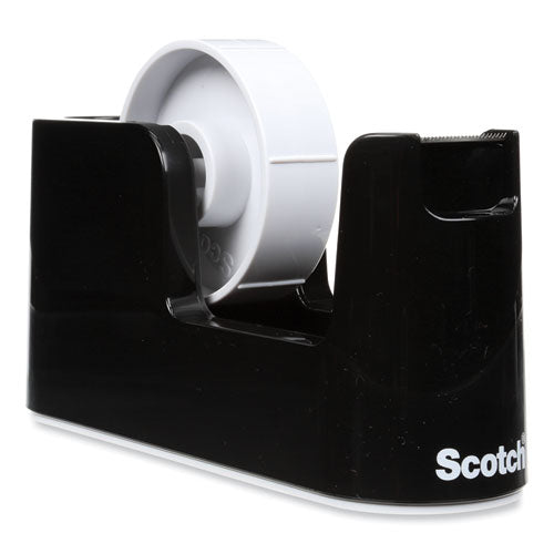 Image of Scotch® C-24 Heavy Duty Weighted Desktop Tape Dispenser with One Roll of Tape, 3" Core, ABS, Black