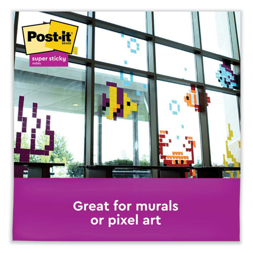 Image of Post-itÂ® Notes Super Sticky Self-Stick Notes, 3" x 3", Saffron Red, 90 Sheets/Pad, 5 Pads/Pack