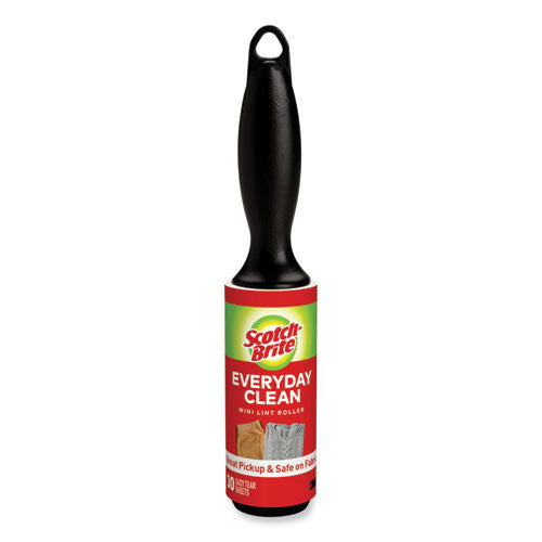 Image of Scotch-Brite 836MRCS-30 Everyday Clean Mini Lint Roller, 30 Sheets/Roll, 24/Carton