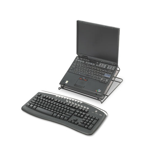 Image of SafcoÂ® Onyx Mesh Laptop Stand, 12.25" X 12.25" X 2", Black