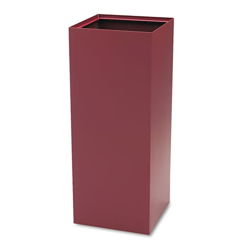 Image of Safco® 2983BG Public Square Recycling Receptacles, Can Recycling, 37 gal, Steel, Burgundy