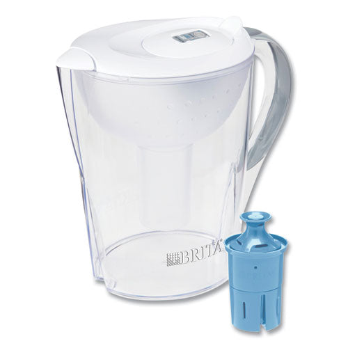 Image of BritaÂ® Pacifica Pitcher with Longlast+ Filter, 10 Cups, White/Clear