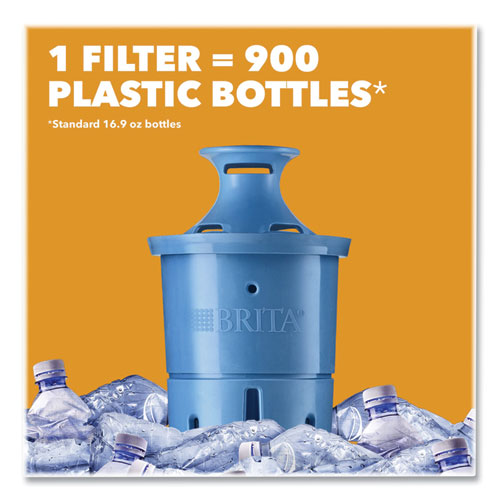 Image of BritaÂ® Pacifica Pitcher with Longlast+ Filter, 10 Cups, White/Clear