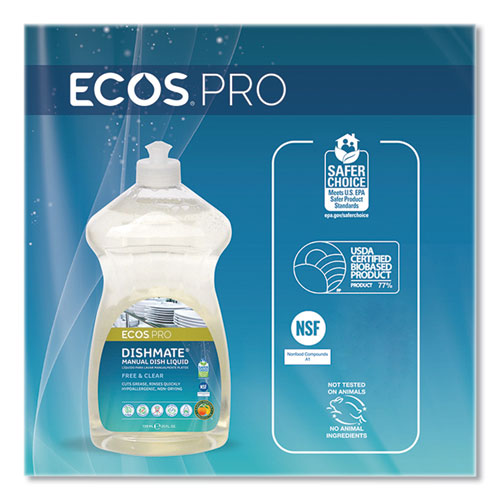 Image of ECOS® PRO PL9721/6 Dishmate Manual Dish Liquid, 25 oz Bottle