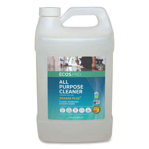 Image of ECOS® PRO PL9706/04 Orange Plus All Purpose Cleaner and Degreaser, Citrus Scent, 1 gal Bottle