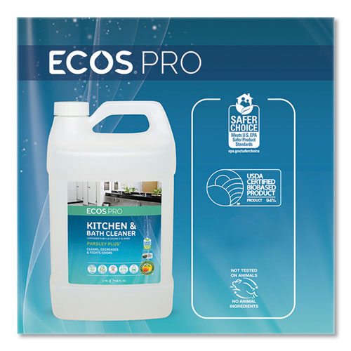 Image of ECOS® PRO PL9746/04 Parsley Plus All-Purpose Kitchen and Bathroom Cleaner, Herbal Scent, 1 gal Bottle