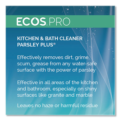 Image of ECOS® PRO PL9746/04 Parsley Plus All-Purpose Kitchen and Bathroom Cleaner, Herbal Scent, 1 gal Bottle