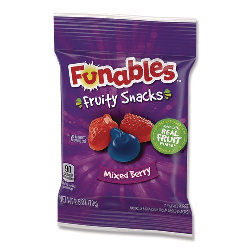 Image of Ferrara® FER05475 Funables Fruity Snacks, Mixed Berry, 2.5 oz Bag, 48/Carton