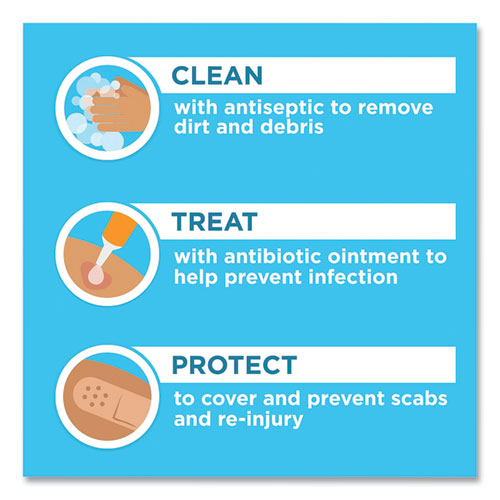 Image of BAND-AIDÂ® OurTone Adhesive Bandages, BR65, 2.25 x 0.63; 3 x 0.75; 3 x 1, Deep Brown, 30/Pack