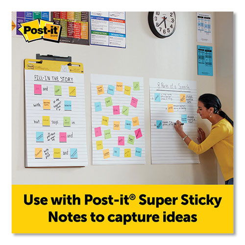 Image of Post-it® Easel Pads Super Sticky 561WL-VAD-6PK Vertical-Orientation Self-Stick Easel Pads, Wide/Legal Rule, (30) White 25 x 30 Sheets, 6/Pack