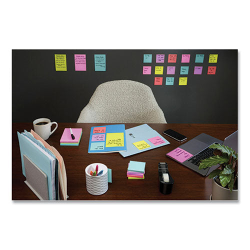 Image of Post-it® Notes Super Sticky 660-24SSMIA-CP Pads in Supernova Neon Collection Colors, Note Ruled, Cabinet Pack, 4" x 6", 45 Sheets/Pad, 24 Pads/Pack