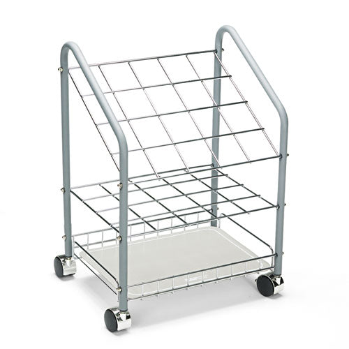 Image of Safco® 3091 Wire Roll/Files, 20 Compartments, 18w x 12.75d x 24.5h, Gray