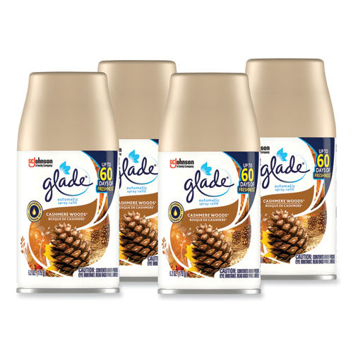 Image of Glade® 375638 Automatic Air Freshener, Cashmere Woods, 6.2 oz, 4/Carton