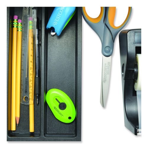 Image of Westcott® Compact Safety Ceramic Blade Box Cutter, Retractable Blade, 0.5" Blade, 2.5" Plastic Handle, Green