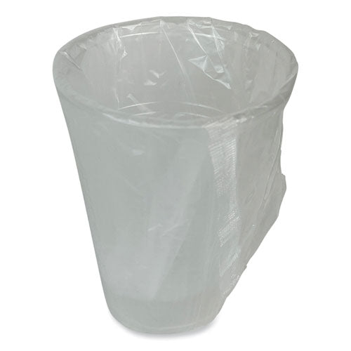 Image of Boardwalk® BWKWRAPCUP Translucent Plastic Cold Cups, Individually Wrapped, 9 oz, 1,000/Carton