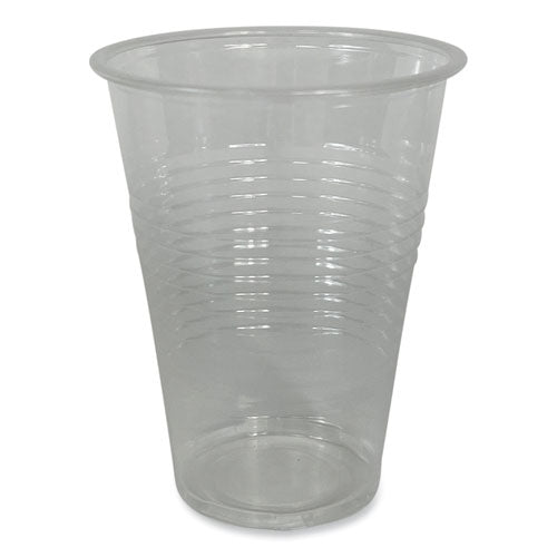 Image of Boardwalk® BWKWRAPCUP Translucent Plastic Cold Cups, Individually Wrapped, 9 oz, 1,000/Carton