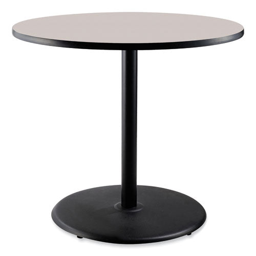 Image of NPS® CT13636RC1GY Cafe Table, 36" Diameter x 36h, Round Top/Base, Gray Neubula Top, Black Base