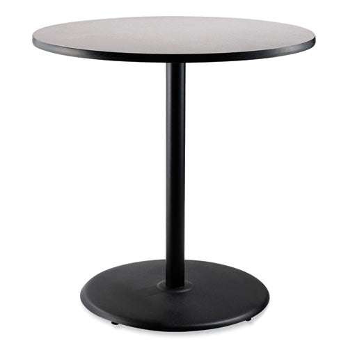 Image of NPS® CT13636RB1GY Cafe Table, 36" Diameter x 42h, Round Top/Base, Gray Nebula Top, Black Base