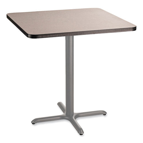 Image of NPS® CG33636XC1GY Cafe Table, 36w x 36d x 36h, Square Top/X-Base, Gray Nebula Top, Gray Base