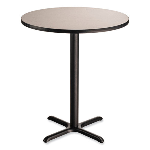 Image of NPS® CT13636XB1GY Cafe Table, 36" Diameter x 42h, Round Top/X-Base, Gray Nebula Top, Black Base