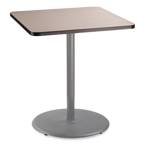 Image of NPS® CG33636RB1GY Cafe Table, 36w x 36d x 42h, Square Top/Round Base, Gray Nebula Top, Gray Base