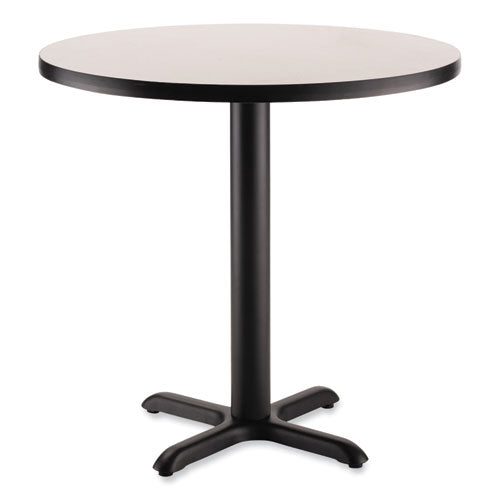 Image of NPS® CT13636XD1GY Cafe Table, 36" Diameter x 30h, Round Top/X-Base, Gray Nebula, Black Base