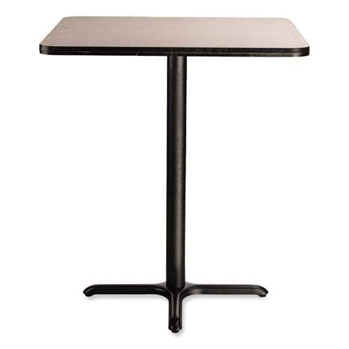 Image of NPS® CT33636XD1GY Cafe Table, 36w x 36d x 30h, Square Top/X-Base, Gray Nebula Top, Black Base