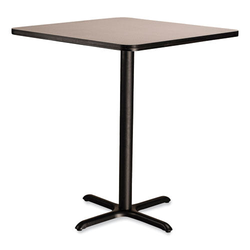 Image of NPS® CT33636XD1GY Cafe Table, 36w x 36d x 30h, Square Top/X-Base, Gray Nebula Top, Black Base