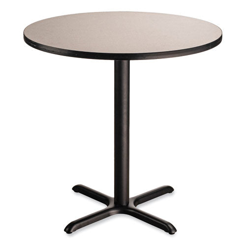 Image of NPS® CT13636XC1GY Cafe Table, 36" Diameter x 36h, Round Top/X-Base, Gray Nebula Top, Black Base