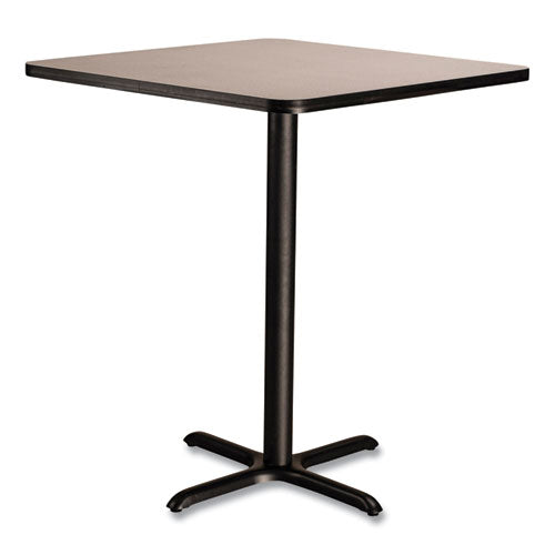 Image of NPS® CT33636XB1GY Cafe Table, 36w x 36d x 42h, Square Top/X-Base, Gray Nebula Top, Black Base