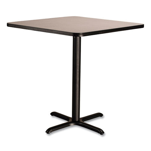 Image of NPS® CT33636XC1GY Cafe Table, 36w x 36d x 36h, Square Top/X-Base, Gray Nebula Top, Black Base