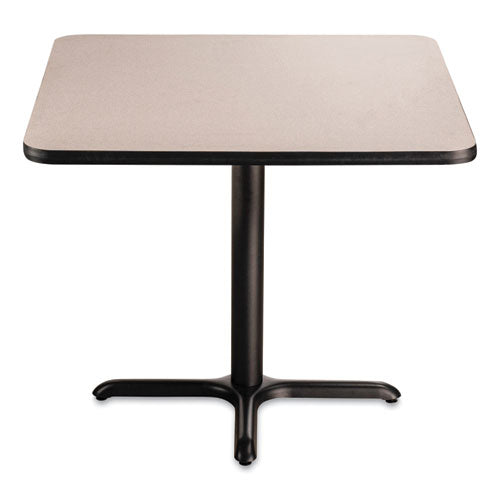 Image of NPS® CT33636XD1GY Cafe Table, 36w x 36d x 30h, Square Top/X-Base, Gray Nebula Top, Black Base