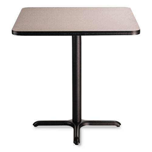 Image of NPS® CT33636XC1GY Cafe Table, 36w x 36d x 36h, Square Top/X-Base, Gray Nebula Top, Black Base