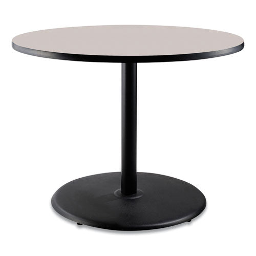 Image of NPS® CT13636RD1GY Cafe Table, 36" Diameter x 30h, Round Top/Base, Gray Nebula Top, Black Base